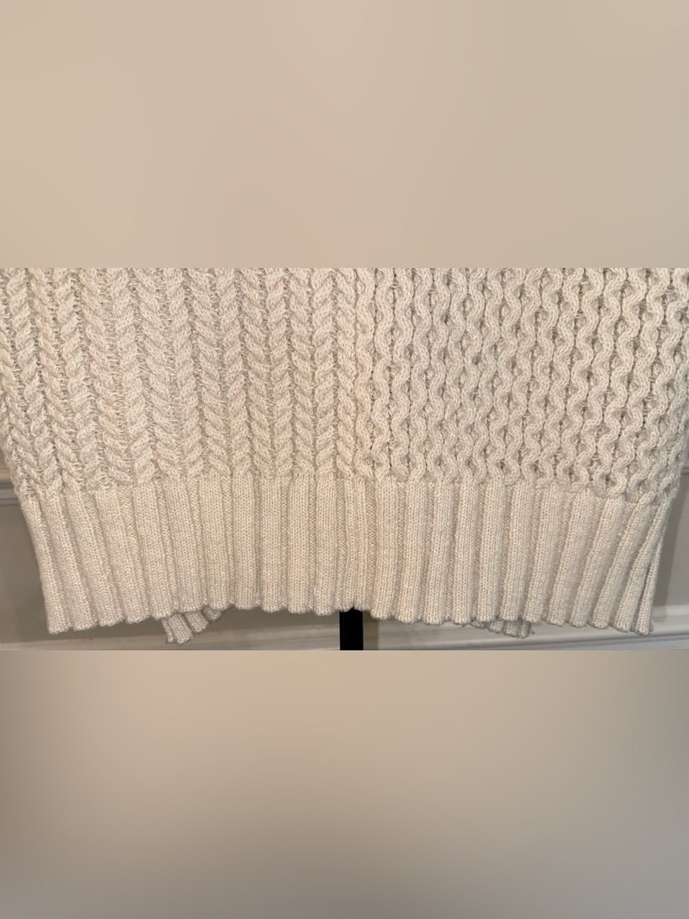 Altar'd State Cream Cable Knit V-Neck Sweater Vest! Size Medium. - Picture 4 of 10